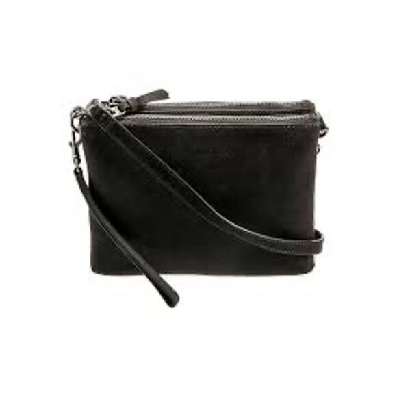 Pendleton Handbags - Pendleton Gray Suede Crossbody/Wristlet Double Zipper Closure Purse/Clutch